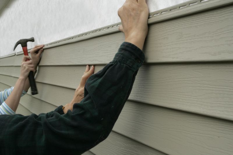 Close-up of Siding Installation Process